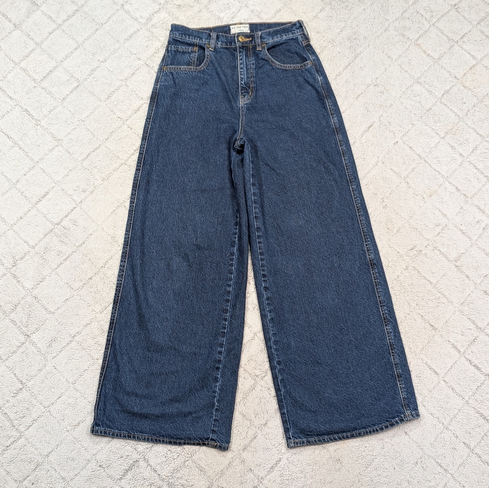 Free People Indigo Wide Leg Flare Jeans